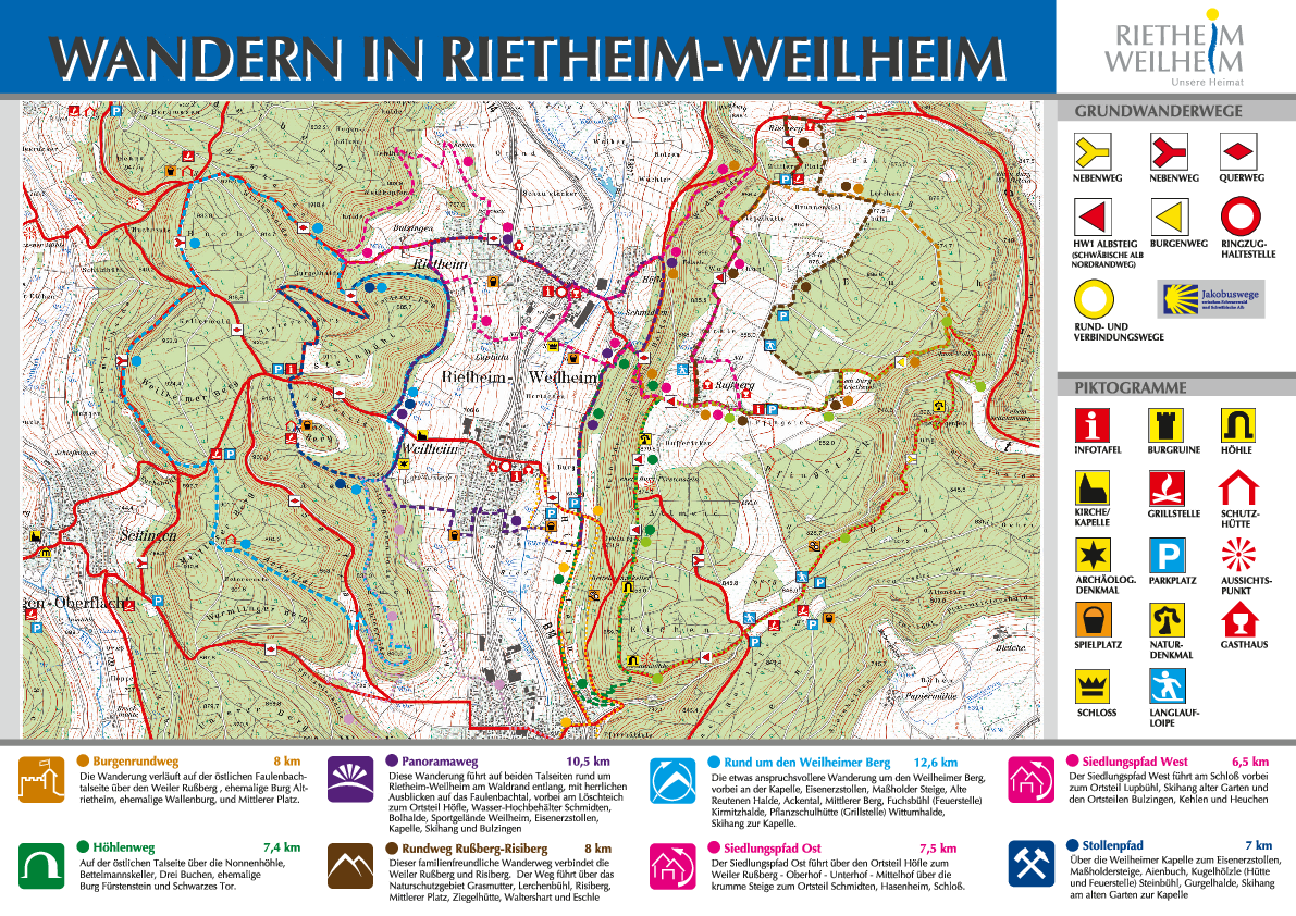 Wanderkarte Rietheim-Weilheim